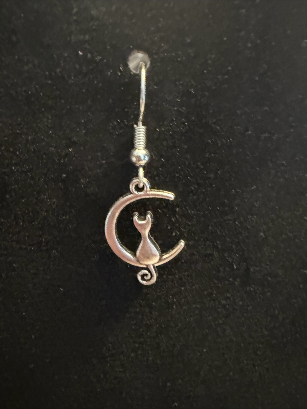 ✴️New✴️Silver Cat Crescent Moon Dangle Earring (3/$15)